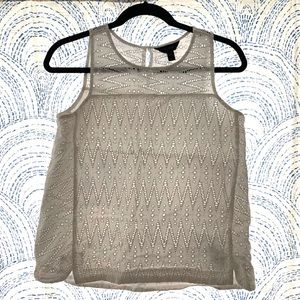 J Crew Cotton eyelet white sleeveless top